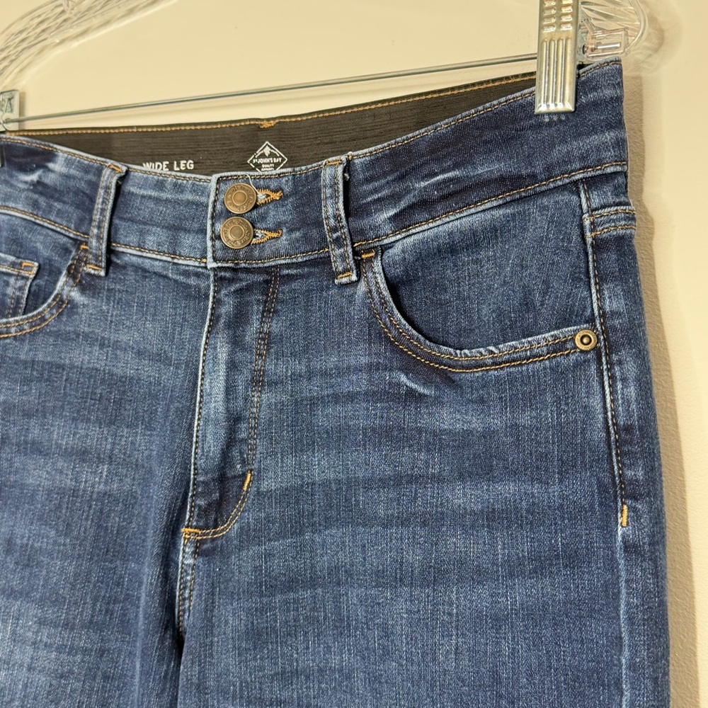St. John's Bay Dark Wash Wide Leg Jeans - Picture 5 of 11